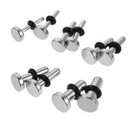 OUNONA 5 Pairs Surgical Steel Ear Tapers and Ear Gauges Set with Stainless Steel Plugs Featuring Easy Maintenance and Antiallergy Properties for Daily Wear and Sensitive Skin Users