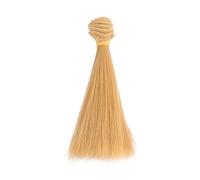 OUNONA 5 Pcs Doll Wigs Straight Hair Wefts for DIY Crafts Fantasy Handmade Hair Extensions for Dolls Heat Resistant Khaki Color