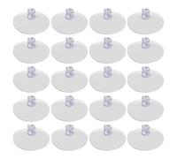 OUNONA 50 Pcs Plastic Suction Cup Without Hook 3cm PVC White