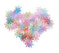 OUNONA 5000pcs Fake Snow: Snowflakes Confetti Decorations For Christmas - Iridescent Glitter Snowflake Confetti - Winter Snow Party Pack For Christmas
