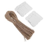 OUNONA 500pcs Blank Price Tags with String Small Price Tags Paper Hemp Rope Simple Elegant Design Strong Hanging Solution Enhanced Organization for Malls Retail Presentations