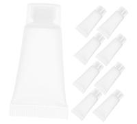 OUNONA 50pcs 5ml Refillable Travel Size Cream Tubes Squeezable Empty Lotion and Toothpaste Containers for Travel Screw Caps for Toiletries and Cosmetic Use