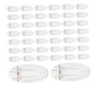 OUNONA 50pcs Clip Unfinished Plastic Snap Bang Hair Pin Base Plain Barrettes for Handmade Hair Accessories Crafts DIY Single Prong Hairpin Hardware