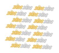 OUNONA 50pcs Graduation Cap Tassel Charms Gold Silver Pendants for DIY Jewelry Crafting Graduate Hat Decorations Unique Academic Success Accessories