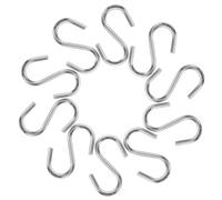 OUNONA 50pcs Miniature S Shaped Metal Hooks and Ornament Hanging | Silver Iron Finish, Rounded Ends, Reusable Organisers for Closets, Displays, Craft Supplies, Christmas and Halloween