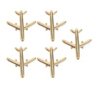 OUNONA 5pcs Cute Aircraft Brooches: Plane Lapel Pin - Badge Brooch Pilot Pin - Airplane Ornament for Bag Shirt Backpack Aviation Jewelry Presents
