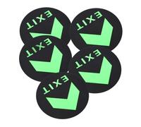 OUNONA 5pcs Glow the Dark Exit Stickers Direction Indicator Floor Guide Stickers for Easy Identification Low Light Versatile Use for Home