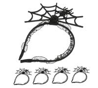 OUNONA 5pcs Halloween Spider Web Headband Cosplay Spider Hairband for Devil Party Festive Costume Accessories