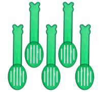 OUNONA 5pcs Hamster Sand Colander Spoon Small Pet Supply Plastic Lightweight Easy to Use Feeding Tool for Hamster Bath Random Color