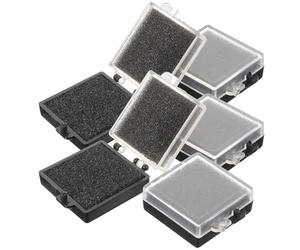 OUNONA 5pcs Hobby Storage Boxes with Compartments, Anti-static Electronic Component Storage Case, Electronic Containers for Organizing, Compact Black Plastic and Sponge Square Chip Case