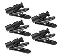 OUNONA 5Pcs Microphone Clips, Headphone Wire Clips for Cable Fixing, ABS Pc Cable Holder for Stage Performances and Speeches, Black