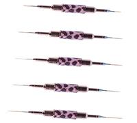 OUNONA 5Pcs Nail Art Brush Set Dual Ended Liner Crystal Decoration Pens Portable Nail Painting Tools for Unique DIY Designs and Charming Manicure