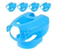 OUNONA 5Pcs Plastic Injection Feeding Pigeon Holder with Buckle, Fixed Frame for Racing Bird Medicine Feeding and Daily Handling, Suitable for Birds and Parakeets, Blue