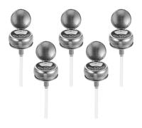 OUNONA 5pcs Push down Dispenser Bottle Caps Refillable Alcohol Pump Lid Stainless Steel Aluminum Construction Precise Dispensing Control Compatible with Standard Bottles for Home and Lab