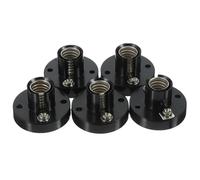 OUNONA 5Pcs Screw Socket Light Bulb Holders Metal Base Lamp Sockets for Electrical Circuits DIY and Lighting Accessories