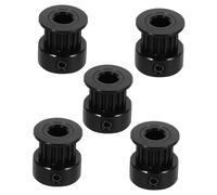 OUNONA 5Pcs Timing Belt Pulley Kit Bore Height Drive Pulleys for Printer Accessories DIY Projects Black