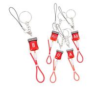 OUNONA 5pcs Type Keychain Pendant A B Ab Rh Types Decorative Keyring for Backpacks Halloween Parties Stylish and Multi Purpose Keychain Holder