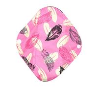 OUNONA 5pcs Washable Reusable Cloth Sanitary Pads with Charcoal Fiber Printed Menstrual Napkins for Women Durable Nursing Mats with Skin Friendly Touch