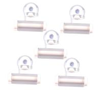 OUNONA 5Pcs White Suction Cup Toothpaste Extruder Manual Hanging Tube Squeezer for Bathroom Multi Function Facial Cleanser and Toothpaste Dispenser Space Saving Wall Mount Design