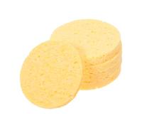 OUNONA 5pcs Yellow round Skin-friendly Makeup Remover Pads Multipurpose Facial Sponge Cleansing Cosmetic Accessories for Women Skincare and Mask Removing
