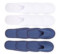 OUNONA 6 Pairs Disposable Guest Slippers for Travel and Home Lightweight Hotel Slippers Bulk Soft Breathable Fabric Comfortable Indoor Use for Spa Vacation and Overnight Stay