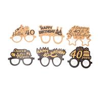 OUNONA 6 Pairs Paper Eyeglasses for Birthday Party Fun Photo Props Party Eyewear for Memorable Celebrations