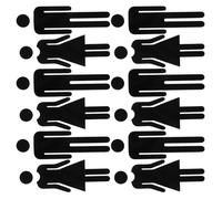 OUNONA 6 Pairs Restroom Sign: 20cm Acrylic Men And Women Bathroom Signs - Self-Adhesive Dressing Room Unisex Identification Plates For Business Office Home