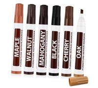 OUNONA 6 Pcs Wooden Furniture Touch Up Markers for Scratches Repair Pens Waterproof Ink for Cabinets Tables and Floors