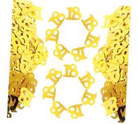 OUNONA 600PC Golden Number Confetti for Birthday Party Decoration Shiny Monochrome Digital Throwing Sequins for Festival Celebration Suitable for DIY Cards Invitations Wedding and Event