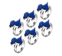OUNONA 6pcs Adjustable Mood Rings Creative Dinosaur Color Change Rings for Reflect Body Temperature Match Outfits Showcase Personality
