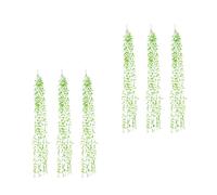 OUNONA 6pcs Artificial Willow Leaves Decoration with Light Green Plastic Material, Beautiful and Vivid Faux Greenery Stems Bundle for Wedding Decoration to Create Romantic and Fresh