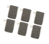 OUNONA 6pcs Black Linen Soap Bags Mesh Pouches Quick Foaming Soap Saver for Bathing and Storage Comfortable Texture for All Ages and Enhance Skin Care