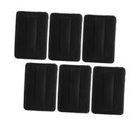 OUNONA 6pcs Black Pu Leather Pressed Powder Applicators 65x45x4mm Ultra-thin Soft Crystal Velvet Makeup Sponges for Foundation and Face Powder Makeup Tools for Women