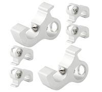 OUNONA 6pcs Circuit Breaker Safety Buckle for Electrical Panel Accessories Double Toggle and Single Pole Design Aluminum Alloy Locking Device for Power Isolation and Accident Prevention