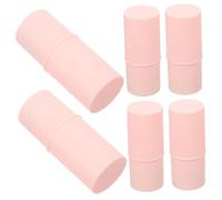 OUNONA 6Pcs DIY Lip Balm Tubes Empty Lipstick Containers Frosted Pink Portable Lip Gloss Base Tubes for Homemade Lipstick and Concealer Stick Storage