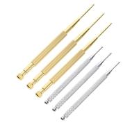 OUNONA 6Pcs Ear Probe Pen Set with Stainless Steel and Copper Auricular Acupuncture Probes, Manual Facial Reflexology and Ear Pressure Massage Tools for Relief and Body Therapy