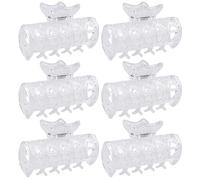 OUNONA 6Pcs High Temperature Curler Clips Durable Hair Roller Claw Clips for Easy Styling Lightweight and Portable Hairdressing Tool for All Hair Types for Home and Travel Use