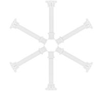 OUNONA 6pcs Mini Roman Pillar Sculpture DIY Architectural Column for Dollhouse Micro Landscape Home Decor Photo Props Classical Style