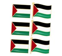 OUNONA 6pcs Palestine Flag Brooch Pins Durable Metal Lapel Pin for Hats Suits Shirts Creative Accessories to Showcase