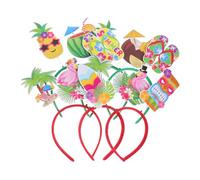 OUNONA 6pcs Party Decoration Headband Tropical Party Decoration Hawaii Hair Accessories Plastic