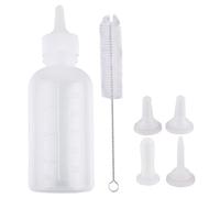 OUNONA 6pcs Pet Nursing Bottle Kit with Pacifier Cleaning Brush Silicone Milk Feeder for Kittens Puppies Rabbits Newborn Animals