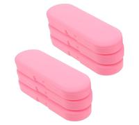 OUNONA 6pcs Portable Storage Box for Tongue Scraper and Blackhead Tools Plastic Boxes Lids Stackable Tool Travel Case for Cleaning Products Organiser and Daily Accessories Storage