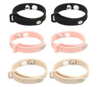 OUNONA 6PCS Sea Sickness Acupressure Wristband - Natural Nausea - Travel Morning Sickness Band for Flight Car Cruise Pregnant Road Trip