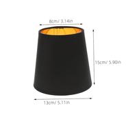 OUNONA 6Pcs Socket Metal Pendant Lamp Shades Black Exterior Gold Interior Vintage Bulb Guard for Table Lamps Chandeliers Easy Installation Modern Minimalist Light Covers