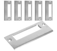 OUNONA 6Pcs Stainless Steel Door Strike Plate Set Universal Deadbolt Backplate Replacement Kit for Wood Doors with Screws and Security Reinforcement