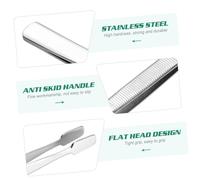 OUNONA 6pcs Stainless Steel Tweezers for Precision Work False Eyelash Applicator Non-Magnetic Eyelash Assistant Clips for Crafting and Beauty Use
