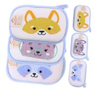 OUNONA 6pcs Twins Bath Sponge Towel Exfoliating Bath Mitts Cartoon Showering Gloves