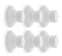 OUNONA 6pcs White Abs Bird Window Perch Suction Cups for Birds and Cage, Portable and Reliable Suction Cups Easily Fixed on Smooth Surfaces like Glass or Metal for Multi-scene Use