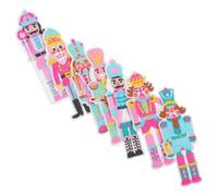OUNONA 7pcs Nutcracker Embroidered Iron on Patches for Jackets and Backpacks, Washable DIY Craft Decoration with Hot Melt Adhesive, Eye-catching Christmas Soldier Design for Holiday Party