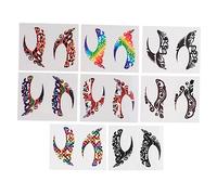 OUNONA 8 Pairs Eyeshadow Stickers and Face Decoration Eye Makeup Paste Self-adhesive Eyeliner Stickers for Women Temporary Eye Decor for Parties and Daily Use